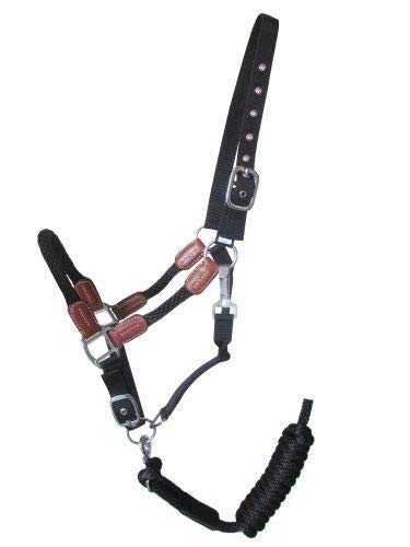 Showman Nylon Neckholder mit Lederakzenten & abnehmbarem 8' Bleiseil - Bild 3 von 6