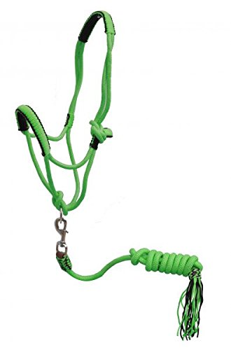 Showman PONY Braided Nylon Cowboy Knot Rope Halter w/ Lead - Picture 3 of 6
