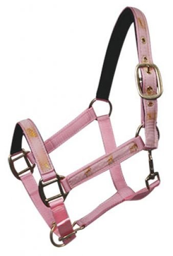 Adjustable Cob Size Neoprene Lined Nylon Halter w/ "Running Horse" Overlay - Picture 7 of 9