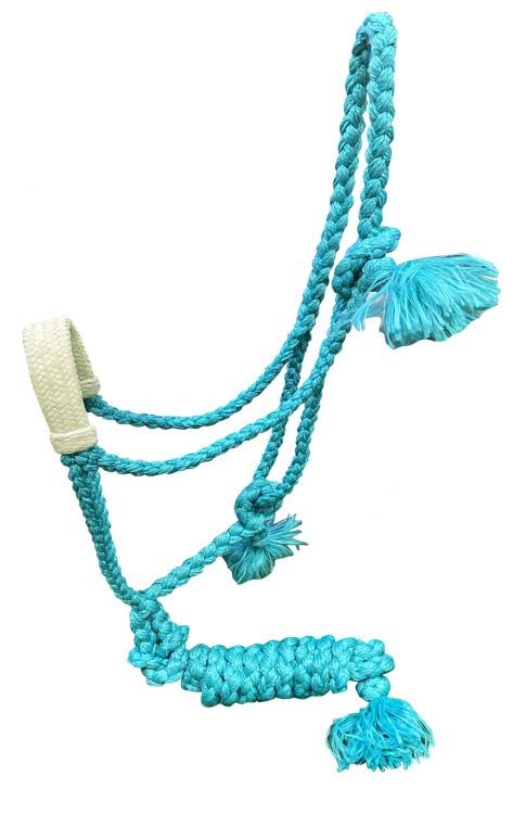 Showman Mule Tape Halter w/ Rawhide Braided Noseband - Picture 6 of 6