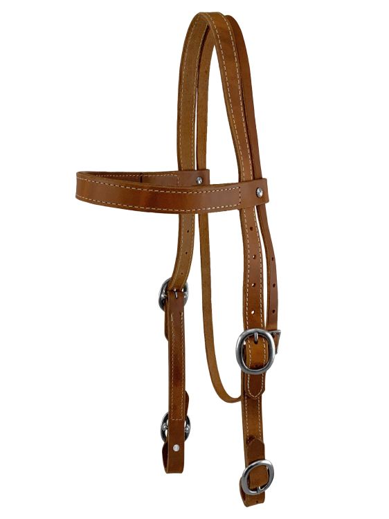 Showman Argentina Cow Leather Draft Horse Size Browband Headstall - Picture 5 of 5