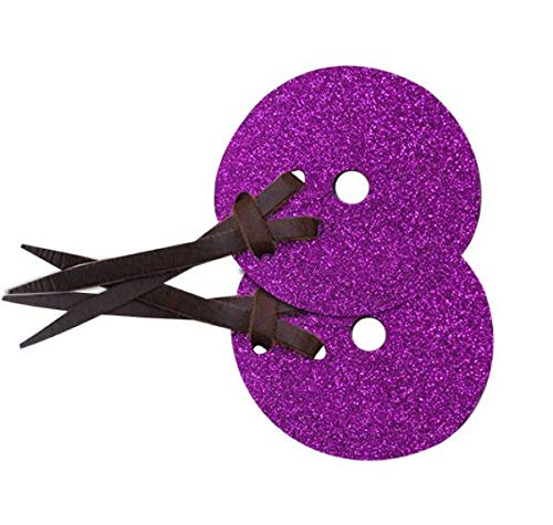 Protezioni per punte in pelle sovrapposte glitterate - Foto 3 di 6