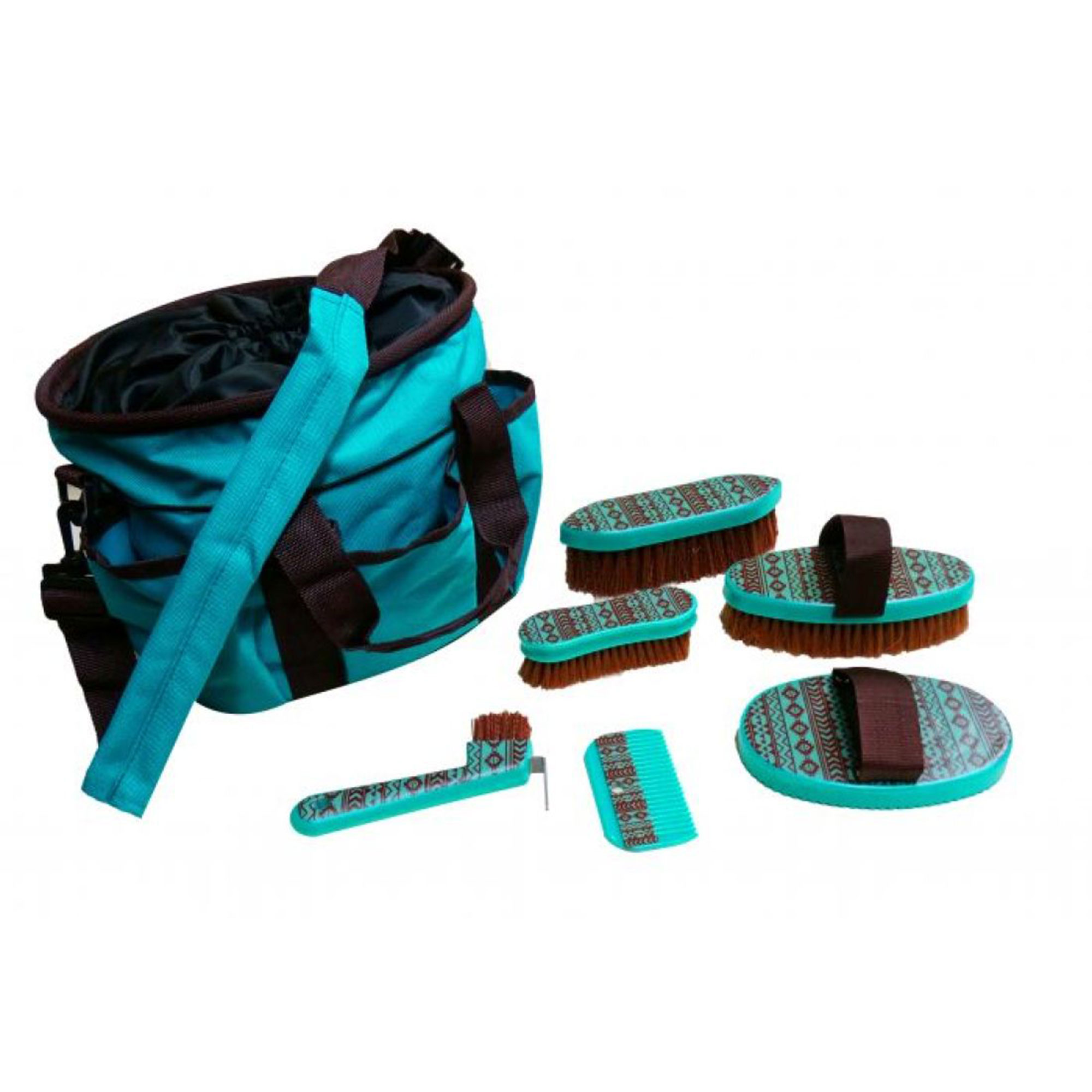 Kit de aseo Showman de 6 piezas con estampado navajo con bolsa de transporte Cordura de nailon - Imagen 4 de 4