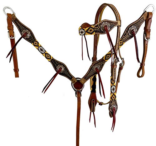 Showman Navajo Diamond Print Overlay Ladies Spur Straps