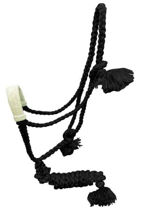 Showman Mule Tape Halter w/ Rawhide Braided Noseband - Picture 3 of 6
