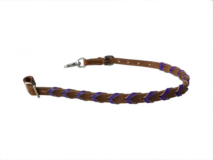 Showman Argentina Cow Leather Wither Strap w/ Color Braided Leather Accent - Picture 5 of 6