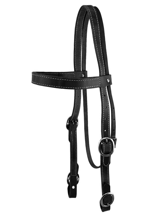 Showman Argentina Cow Leather Draft Horse Size Browband Headstall - Picture 3 of 5