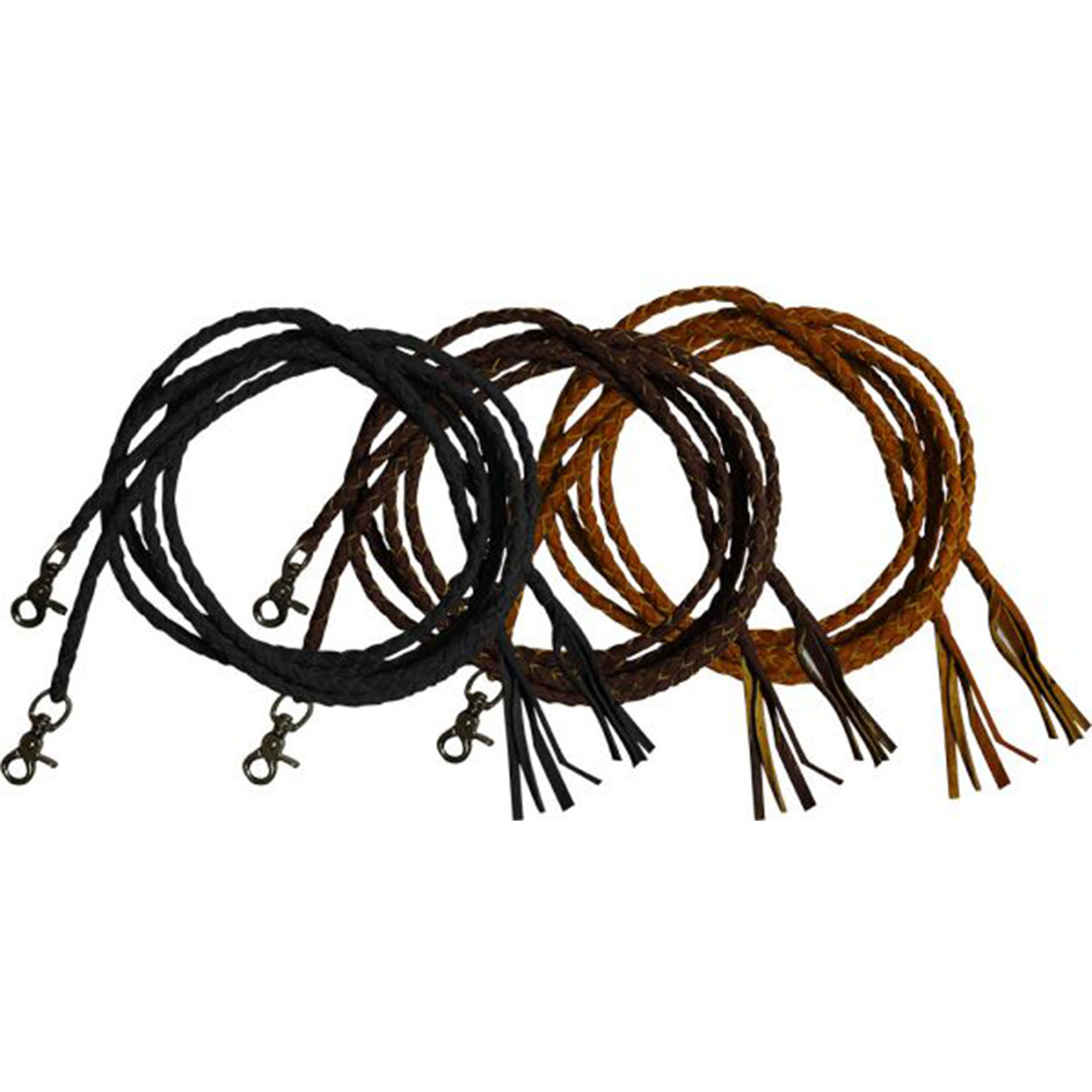 Leather Braided Split Reins