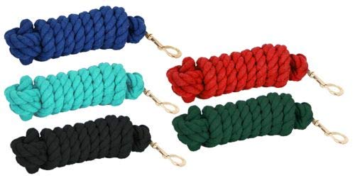 10′ Cotton Lead Rope w/ Brass Thumb Bolt Snap
