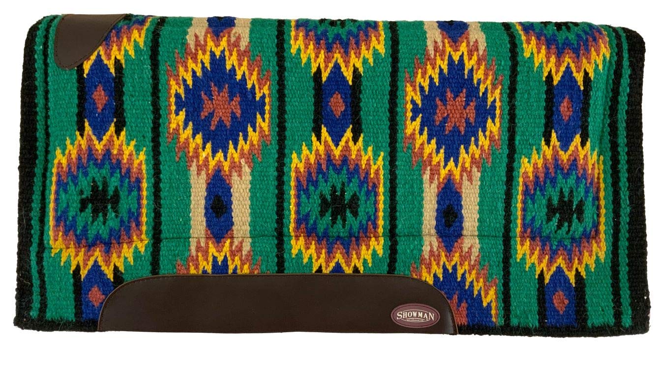 Shiloh Stables And Tack: Showman® 34\" X 36\" Contoured Cutter Style Wool Top Saddle Pad With Diamond Pattern