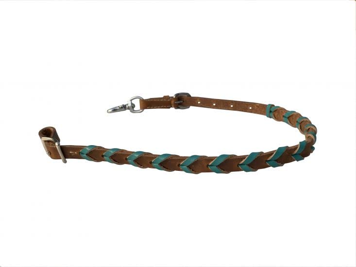 Showman Argentina Cow Leather Wither Strap w/ Color Braided Leather Accent - Picture 6 of 6