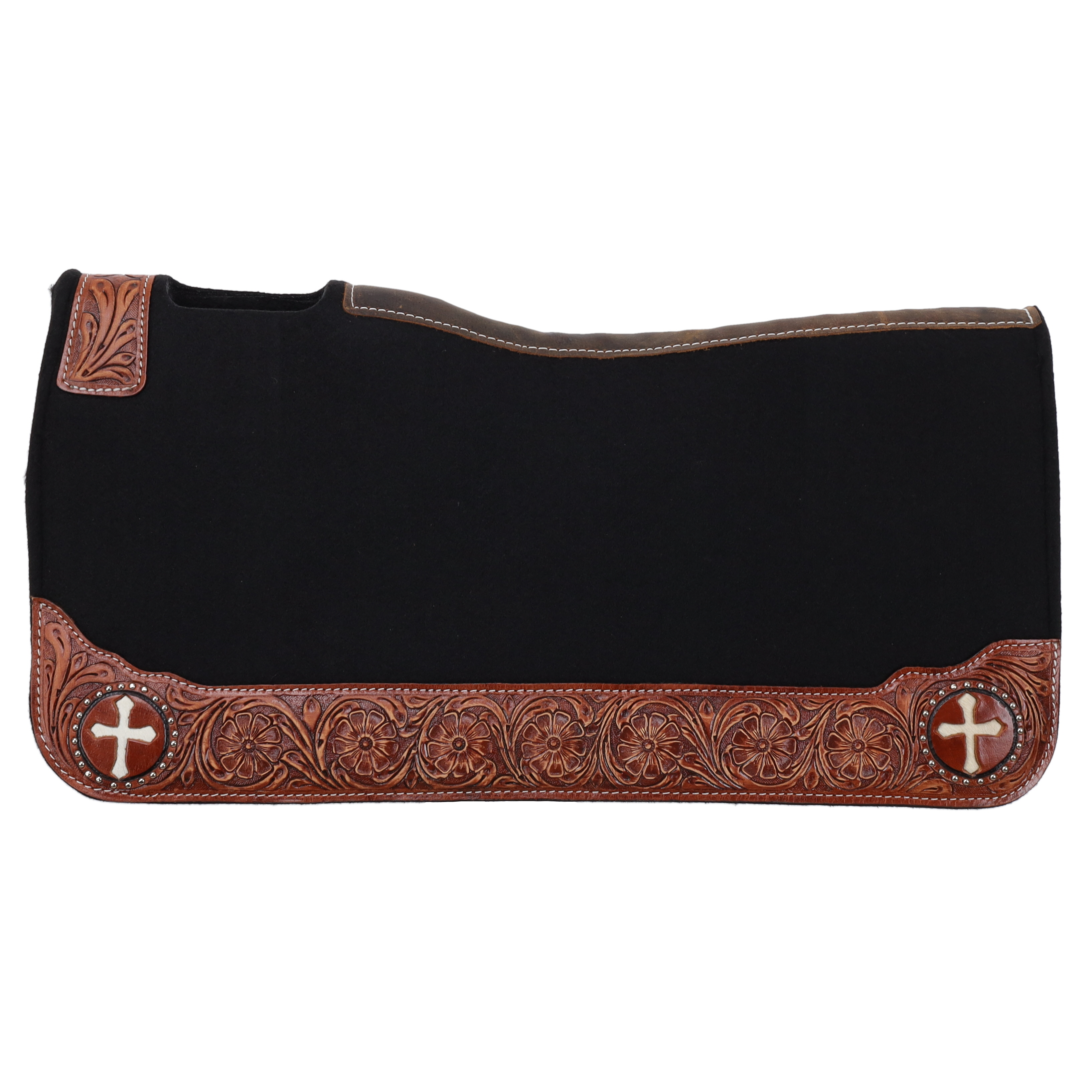 Tapis De Selle Showman | Feutre Profilé 31x32 | Motif Flowered Faith | Neuf
