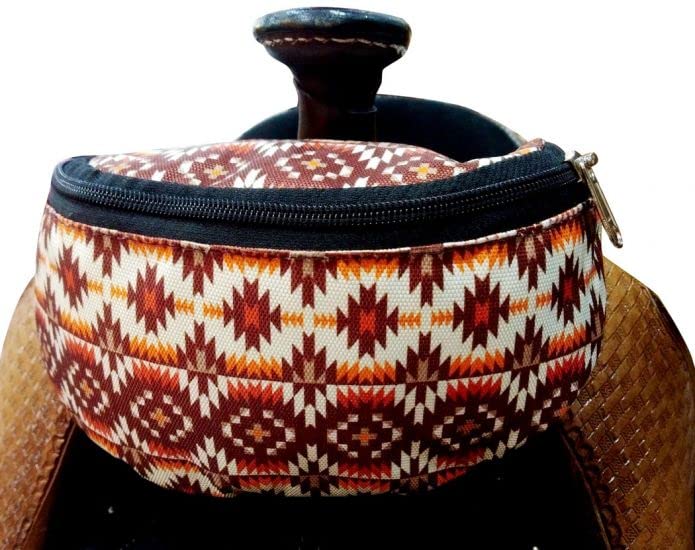 Showman Aztec Print Saddle Pouch - Insulated Nylon With Buckles 8 5x3 5x4 5 In 763906