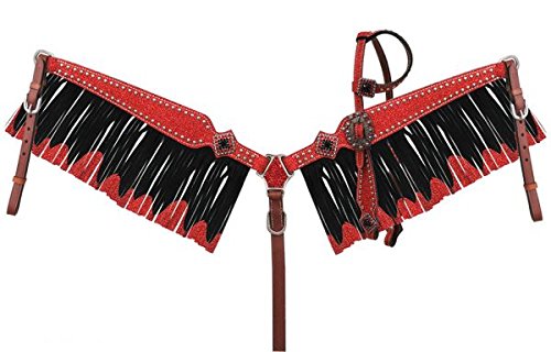 Showman Glitzer Overlay Headstall & Brustkragen Set mit Kristall Strasssteinen & - Bild 4 von 6