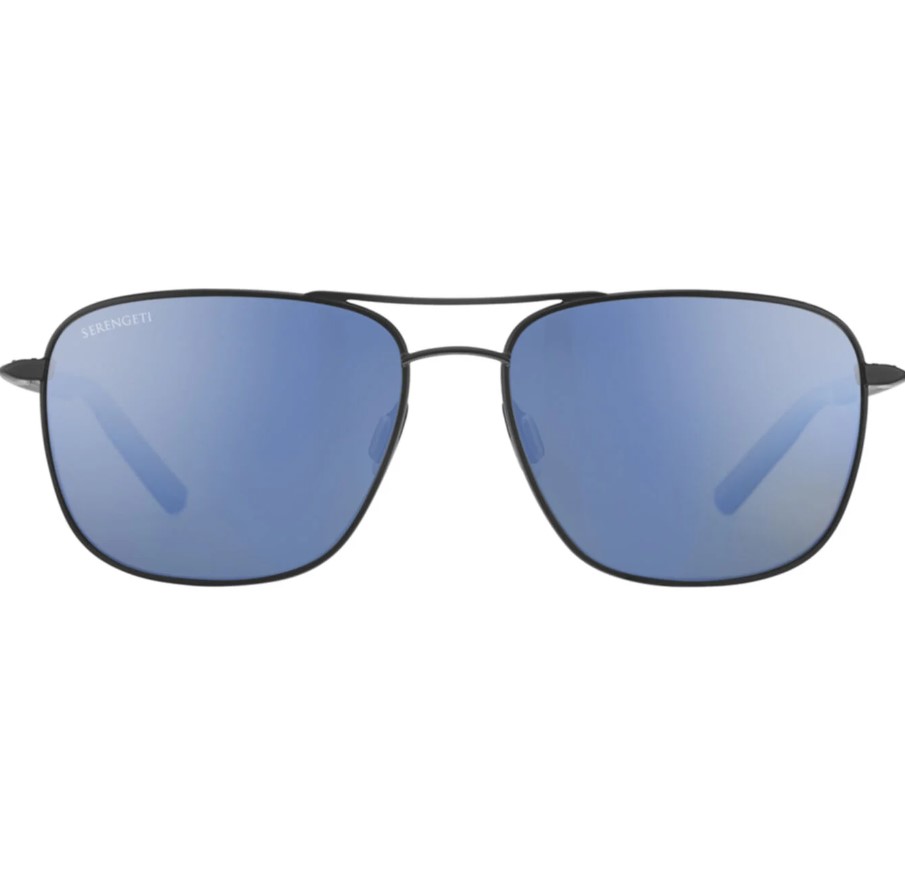 Pre-owned Serengeti Tellaro Men's Sunglasses In Polarized 555nm Blue
