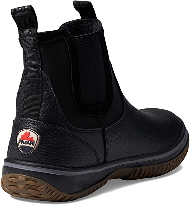 Pajar Men's Gavel Size 9 Black Leather PullUp Waterproof Chelsea Boot