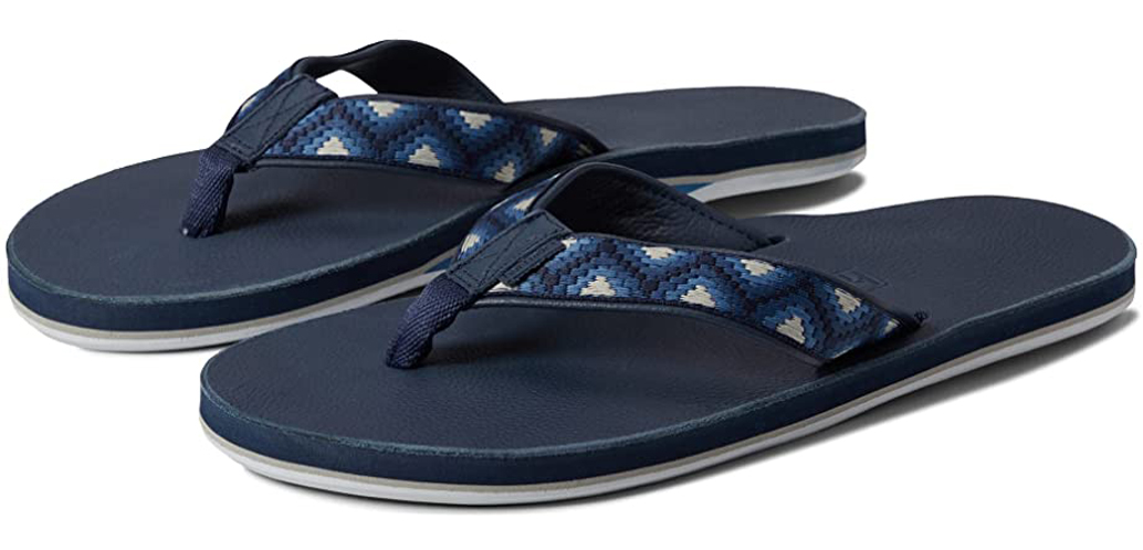 Hari Mari Men's Fields Camino Chocolate Size 10 Memory Foam Flip Flops - Picture 6 of 13