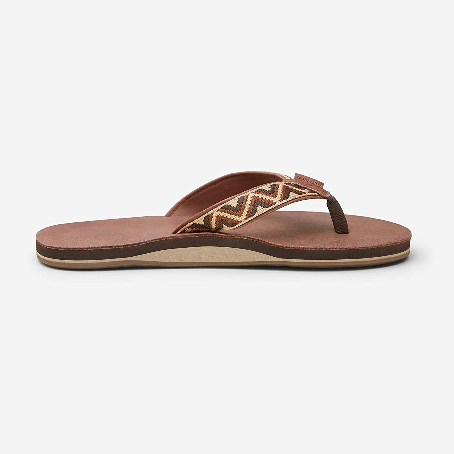 Hari Mari Men's Fields Camino Chocolate Size 10 Memory Foam Flip Flops - Picture 4 of 13