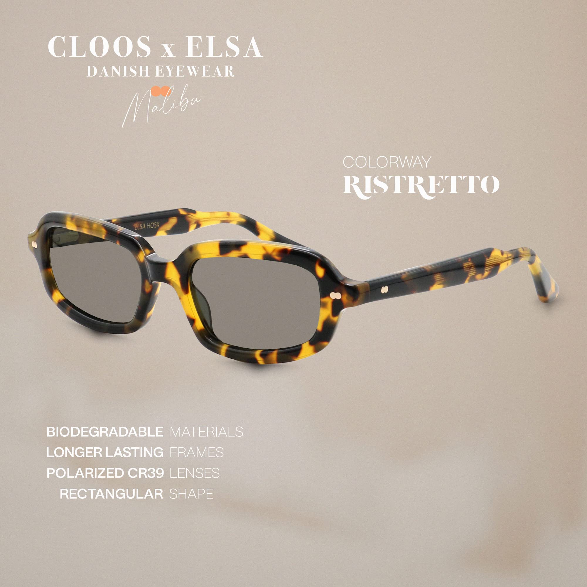 Christopher Cloos Elsa Hosk Mailbu Vintage Polarized Sunglasses - Picture 10 of 14