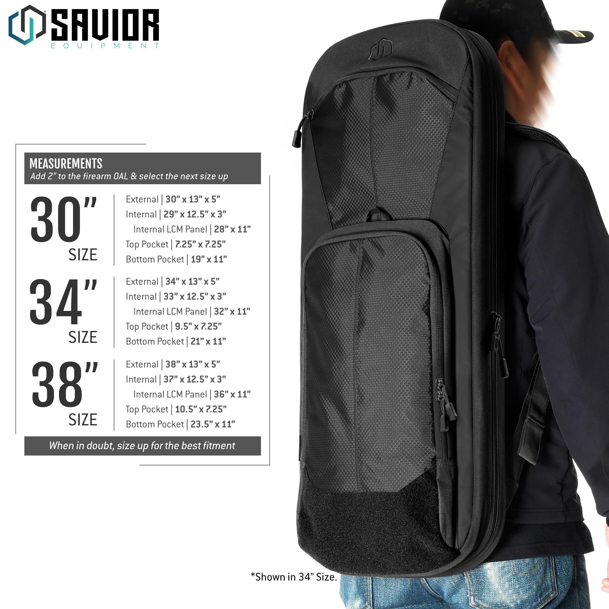 Savior Equipment Specialist Covert Single Rifle Case - 30"/34"/38"