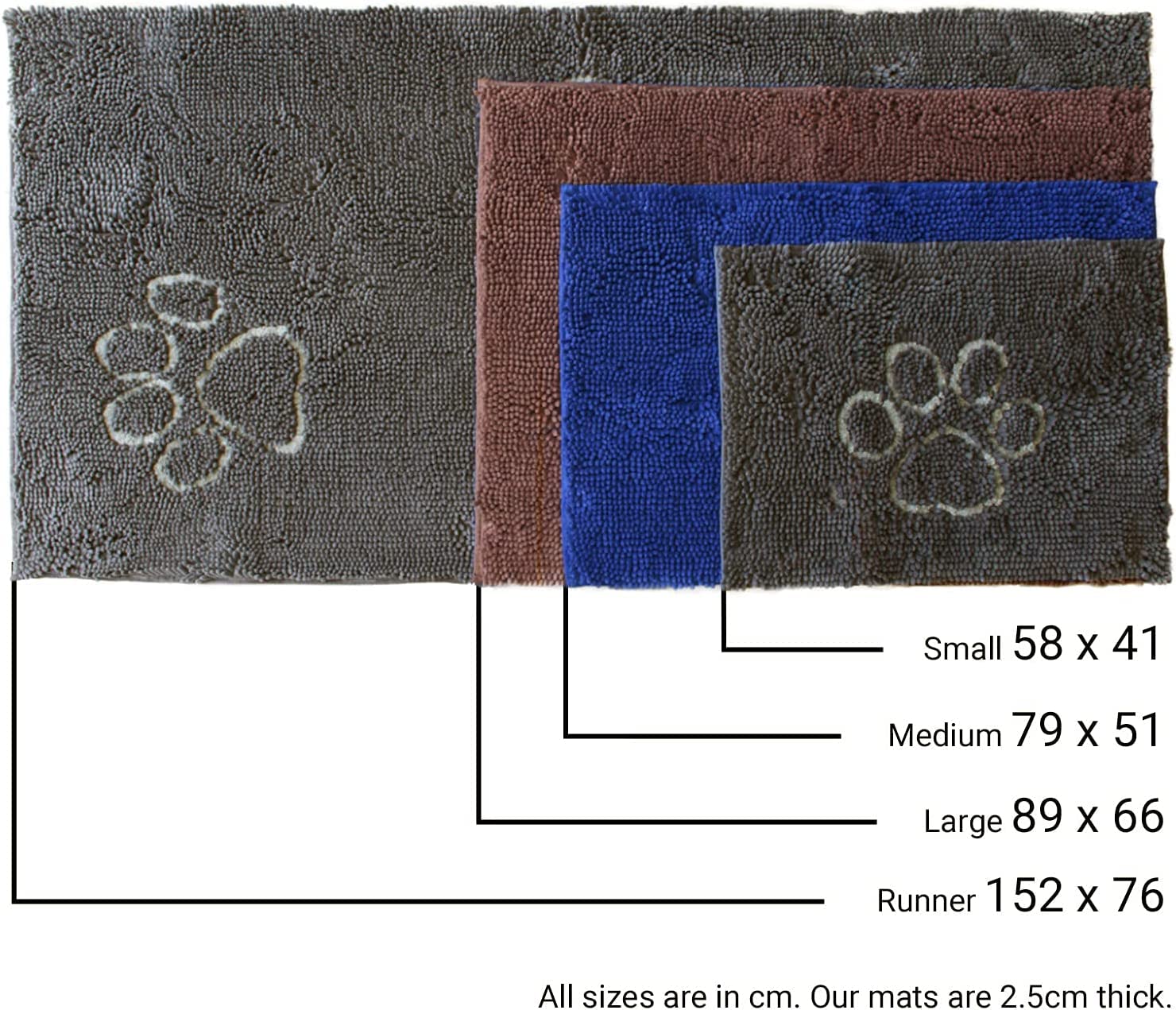 Felpudo inteligente con pata de microfibra para perro sucio - Alfombrilla súper absorbente para perro mantiene - Imagen 9 de 9