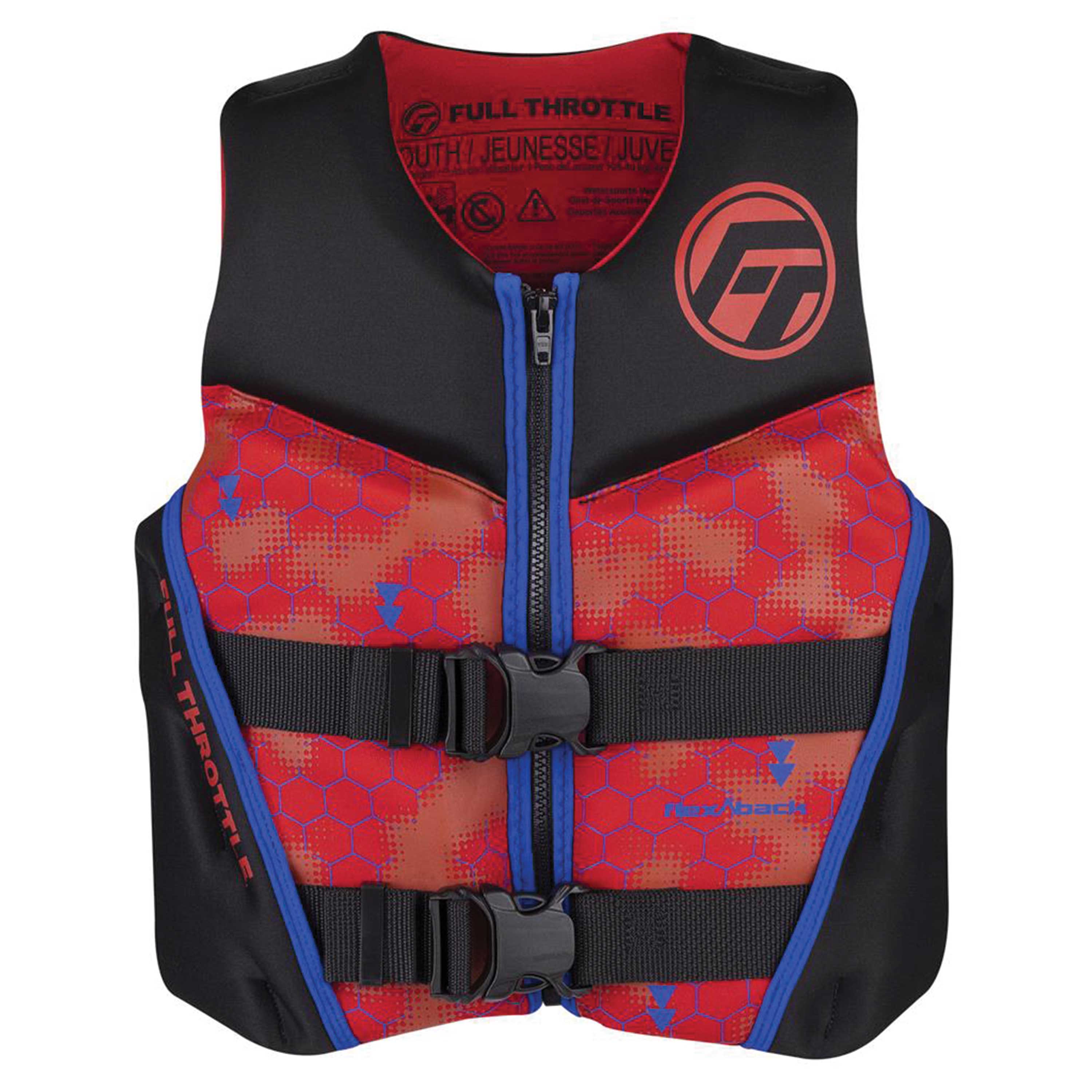 Full Throttle Youth Rapid-Dry Flex-Back Life Jacket - Picture 4 of 5