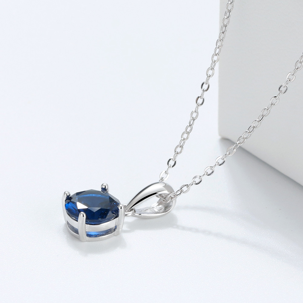 Solitaire Birthstone Necklace for Women Cz Sterling Silver Ginger Lyne - Picture 42 of 43
