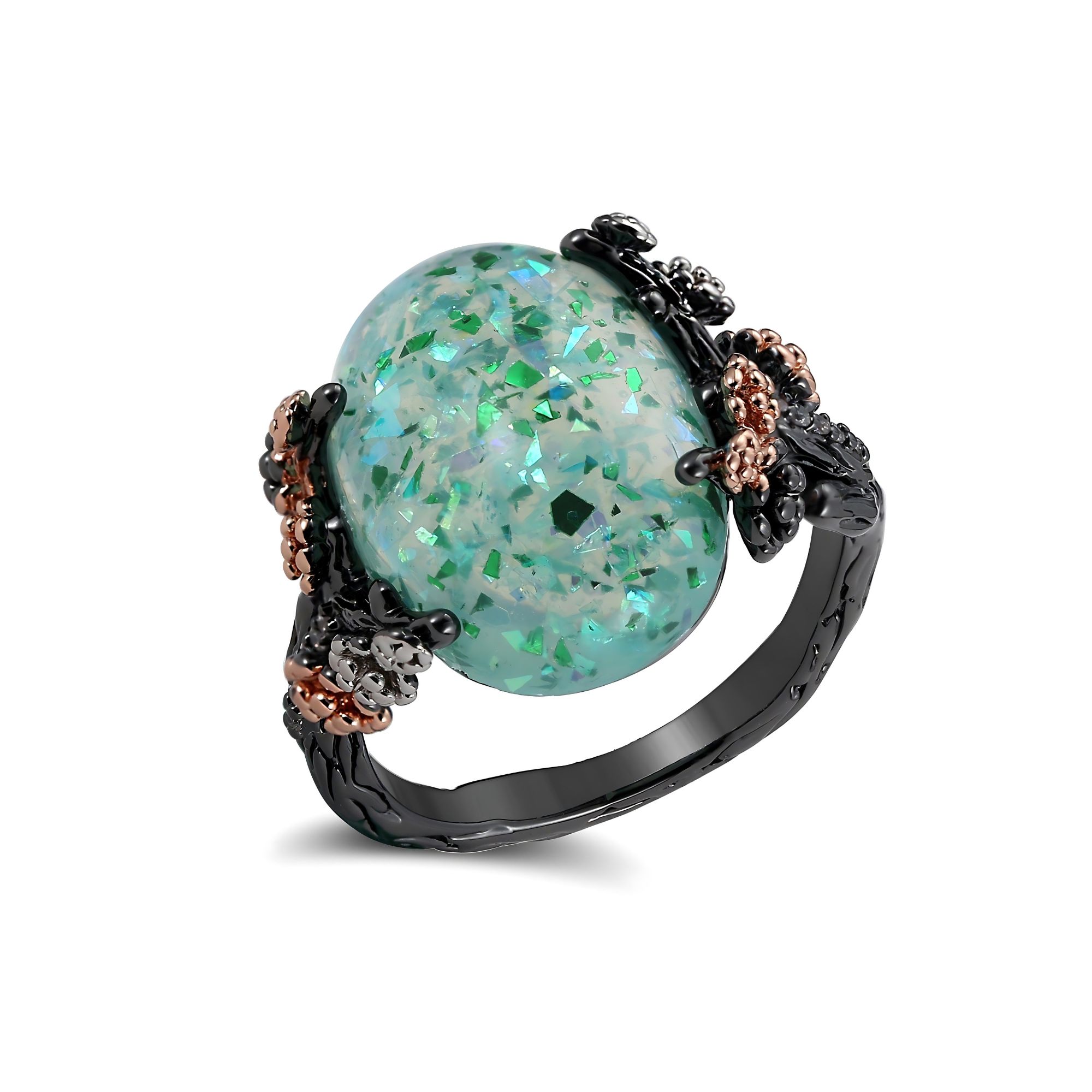 Henrietta Fire Opal Engagement Ring for Women Promise Ginger Lyne Collection - Picture 10 of 25