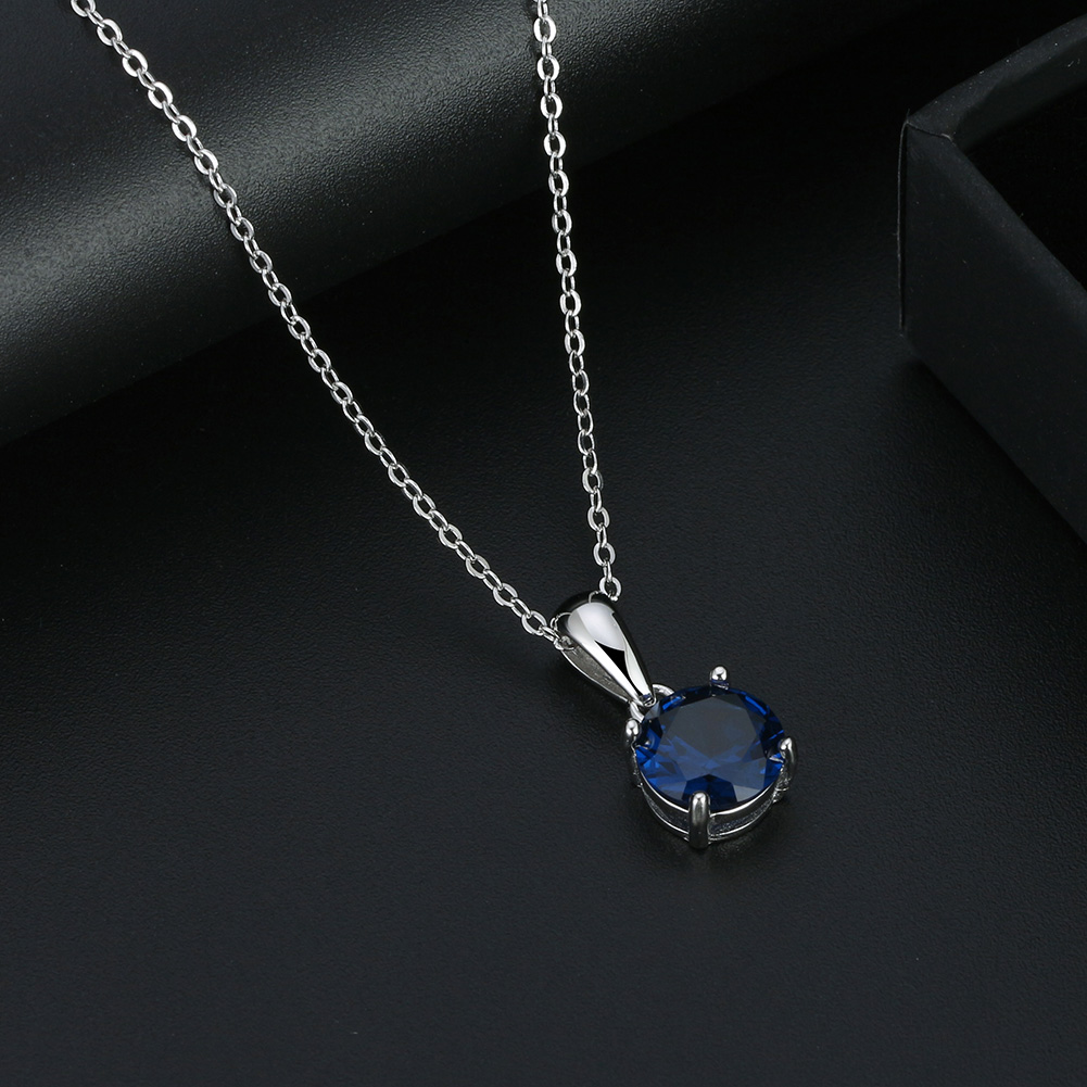 Solitaire Birthstone Necklace for Women Cz Sterling Silver Ginger Lyne - Picture 41 of 43