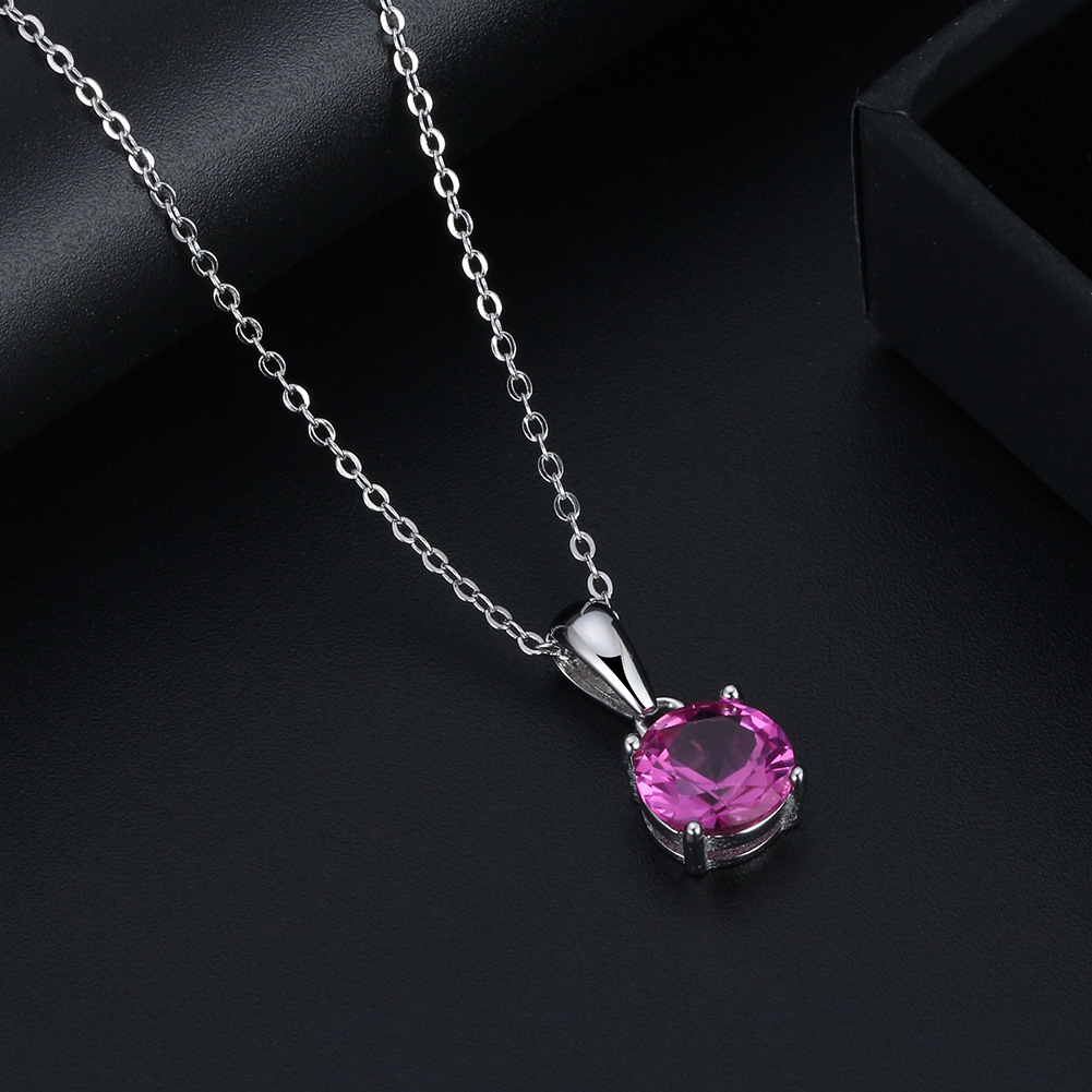 Solitaire Birthstone Necklace for Women Cz Sterling Silver Ginger Lyne - Picture 20 of 43