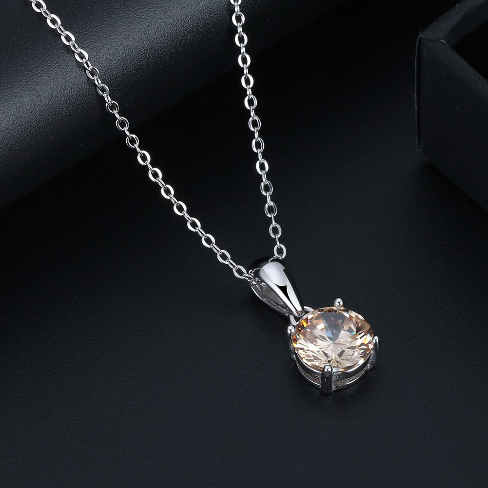 Solitaire Birthstone Necklace for Women Cz Sterling Silver Ginger Lyne - Picture 35 of 43