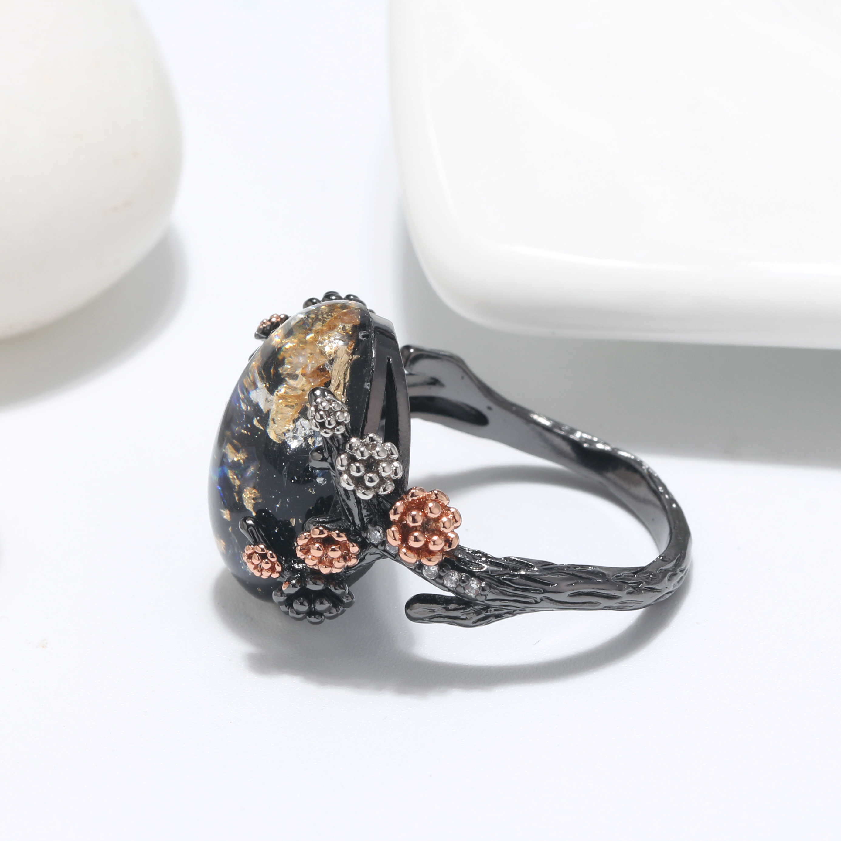 Henrietta Fire Opal Engagement Ring for Women Promise Ginger Lyne Collection - Picture 7 of 25