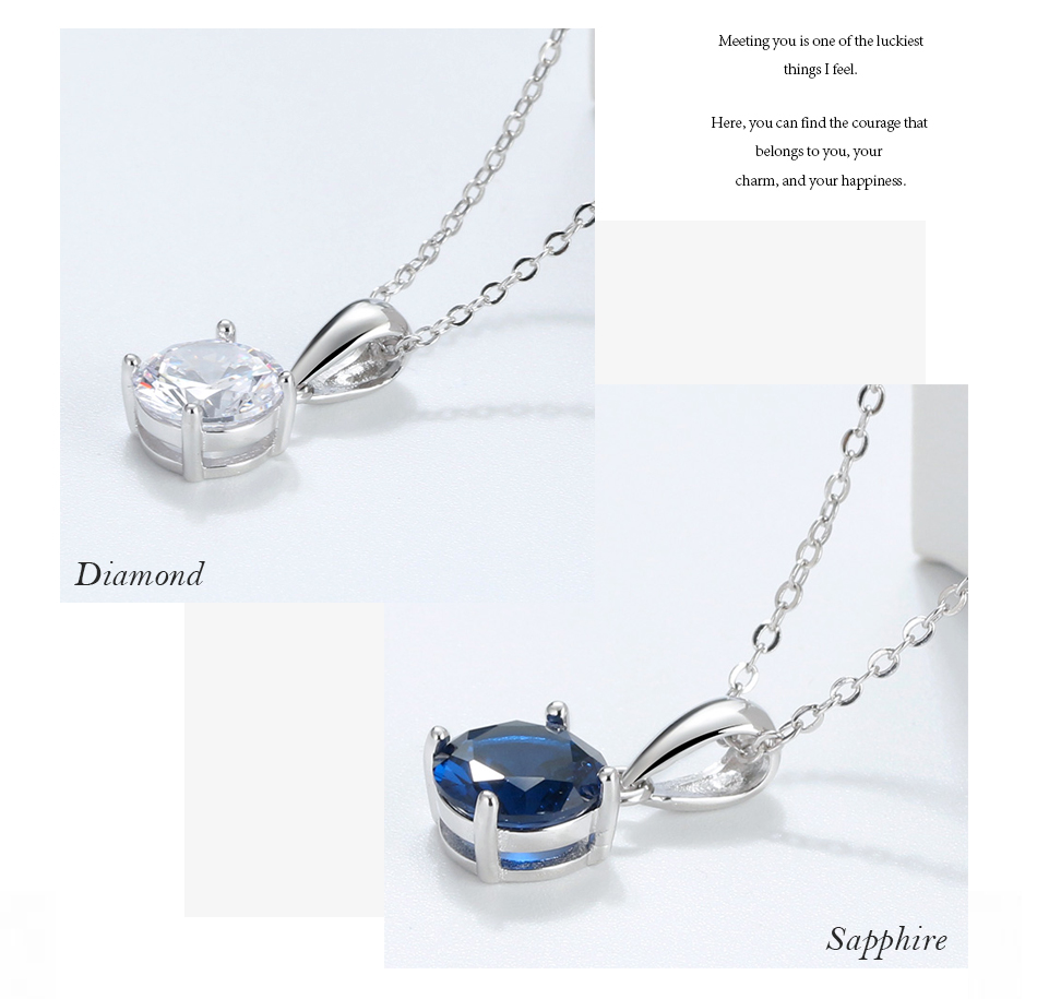 Solitaire Birthstone Necklace for Women Cz Sterling Silver Ginger Lyne - Picture 43 of 43
