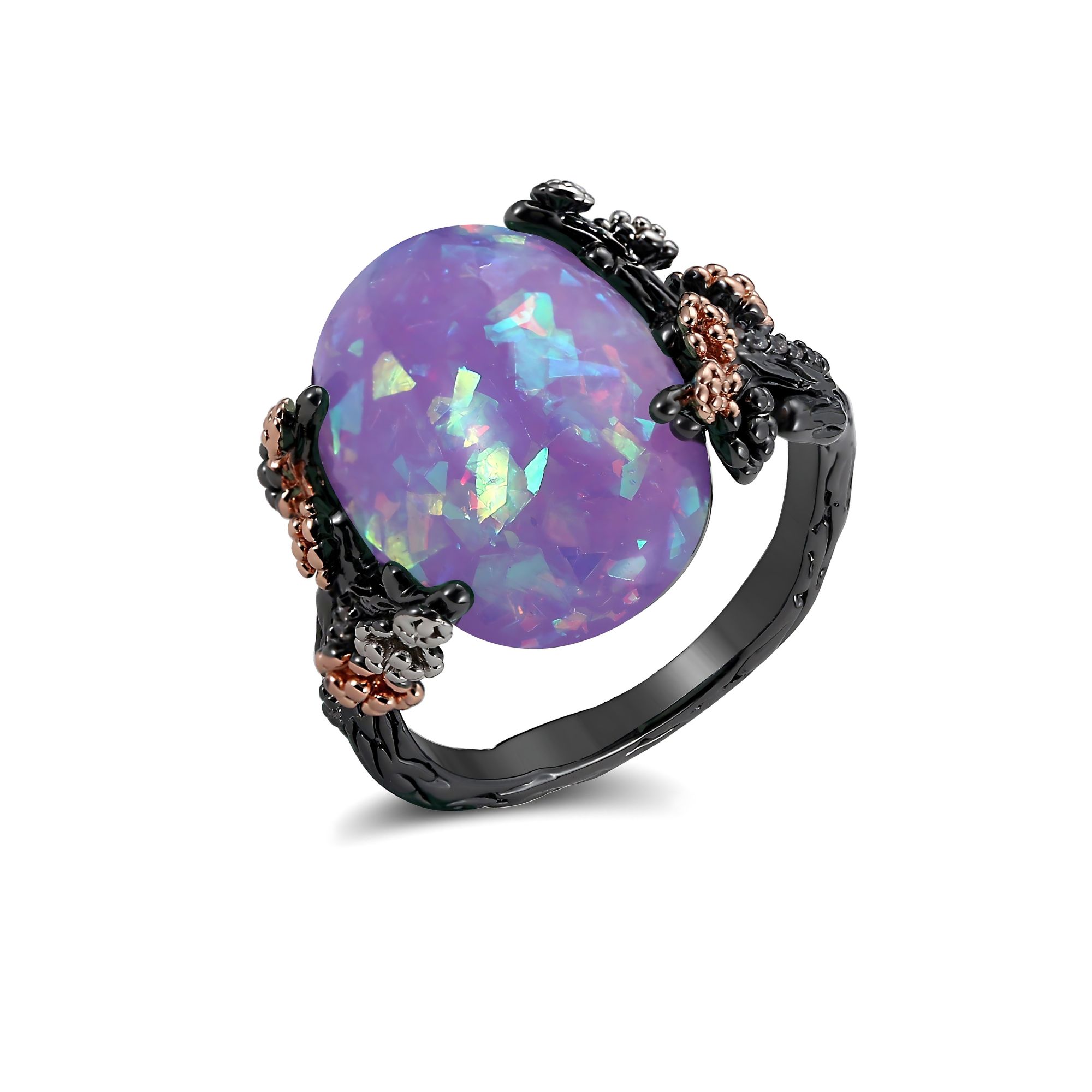 Henrietta Fire Opal Engagement Ring for Women Promise Ginger Lyne Collection - Picture 16 of 25