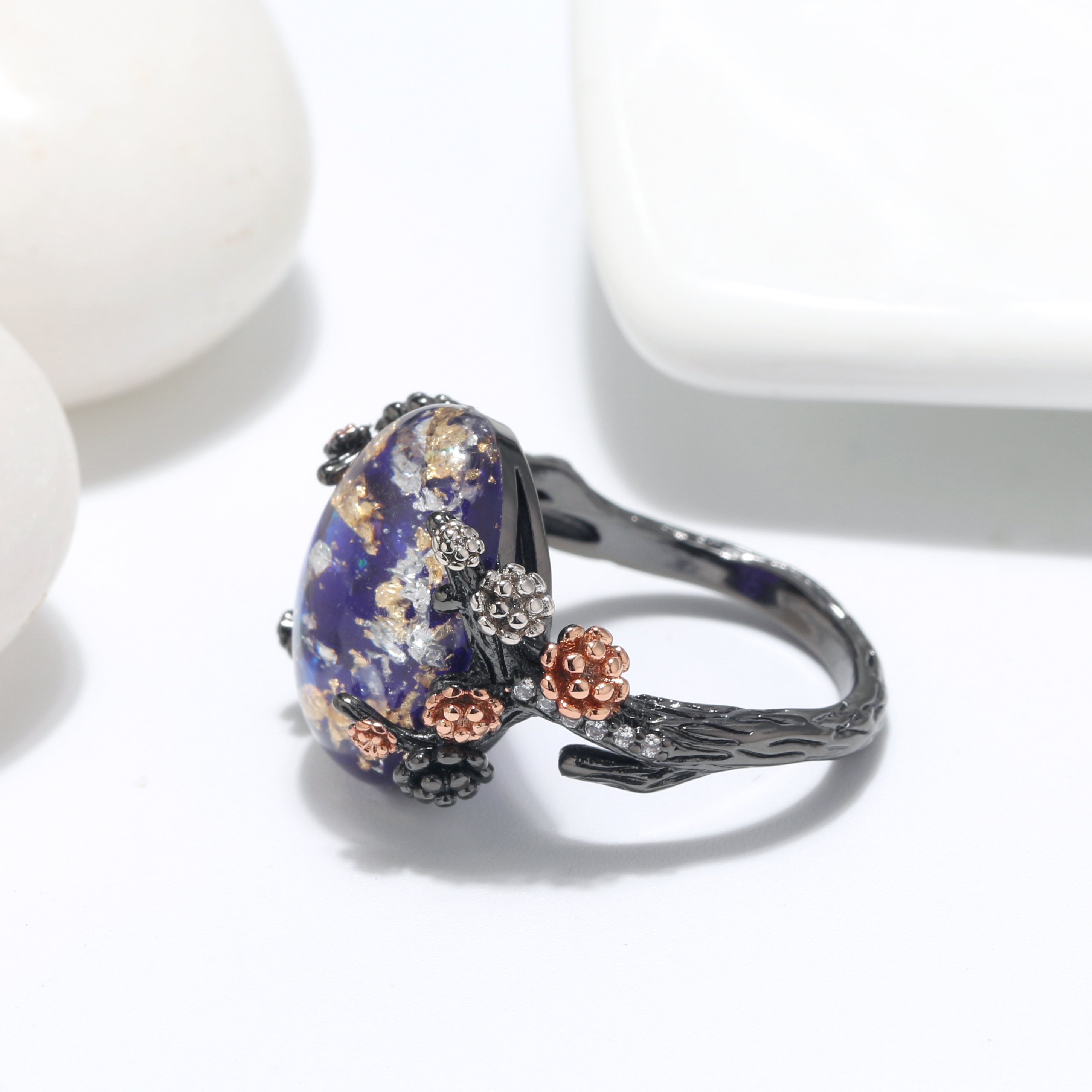 Henrietta Fire Opal Engagement Ring for Women Promise Ginger Lyne Collection - Picture 21 of 25