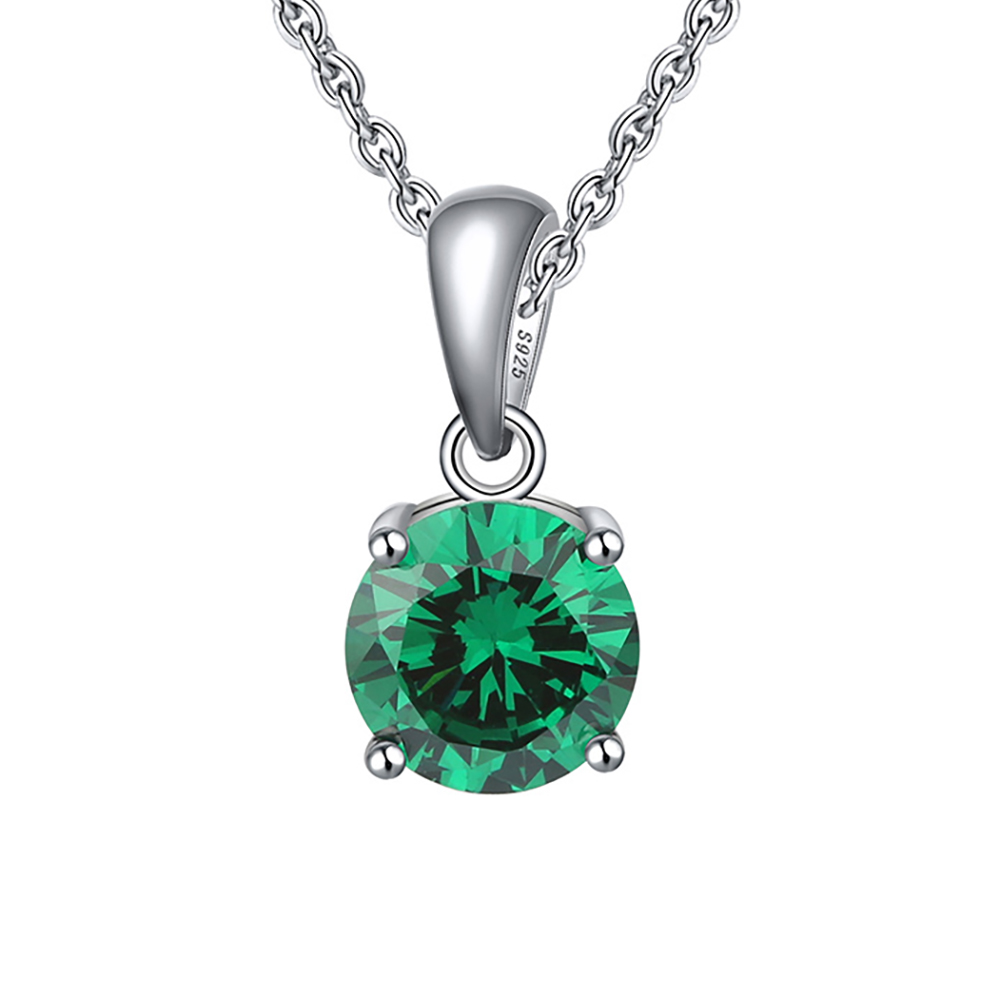 Solitaire Birthstone Necklace for Women Cz Sterling Silver Ginger Lyne - Picture 31 of 43