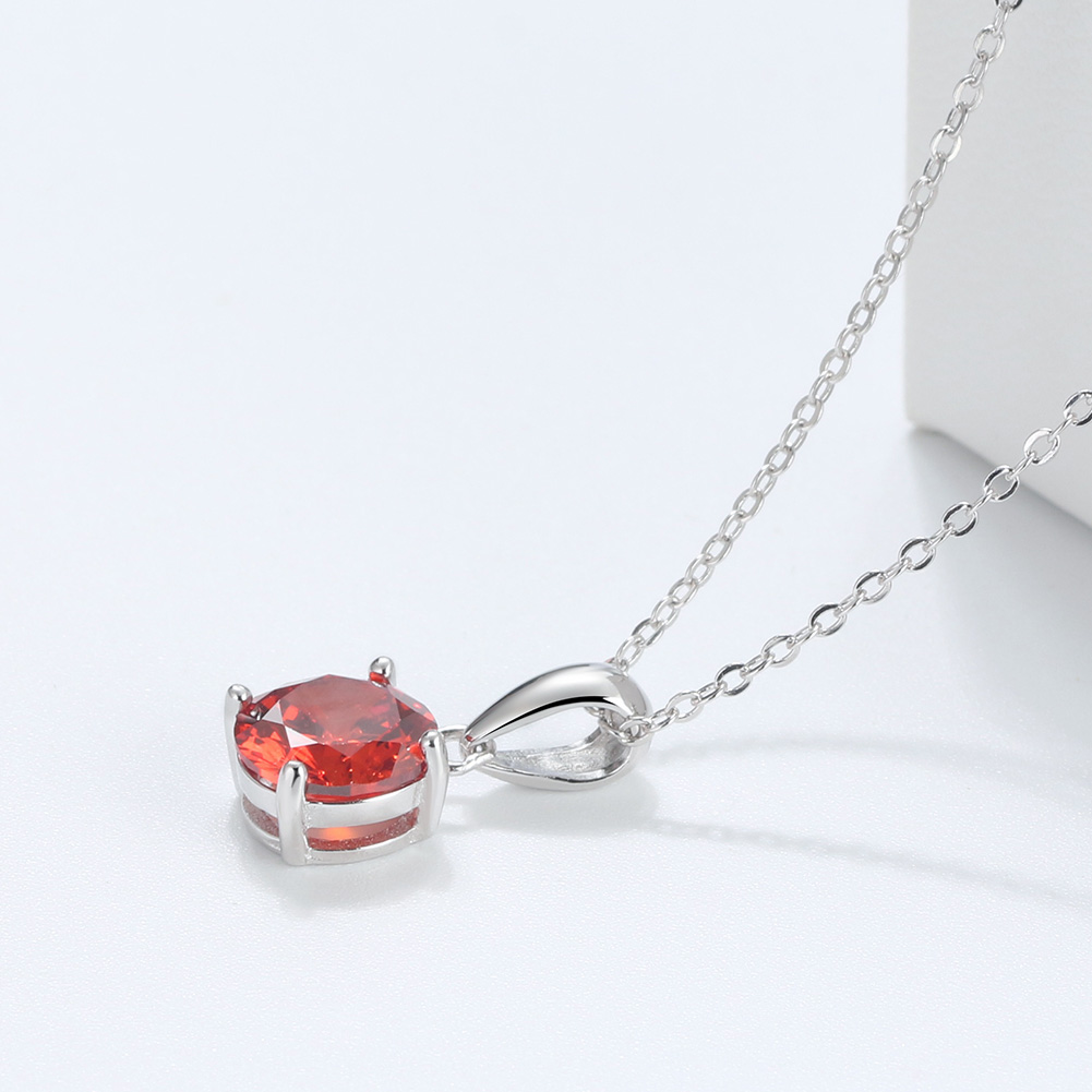 Solitaire Birthstone Necklace for Women Cz Sterling Silver Ginger Lyne - Picture 18 of 43