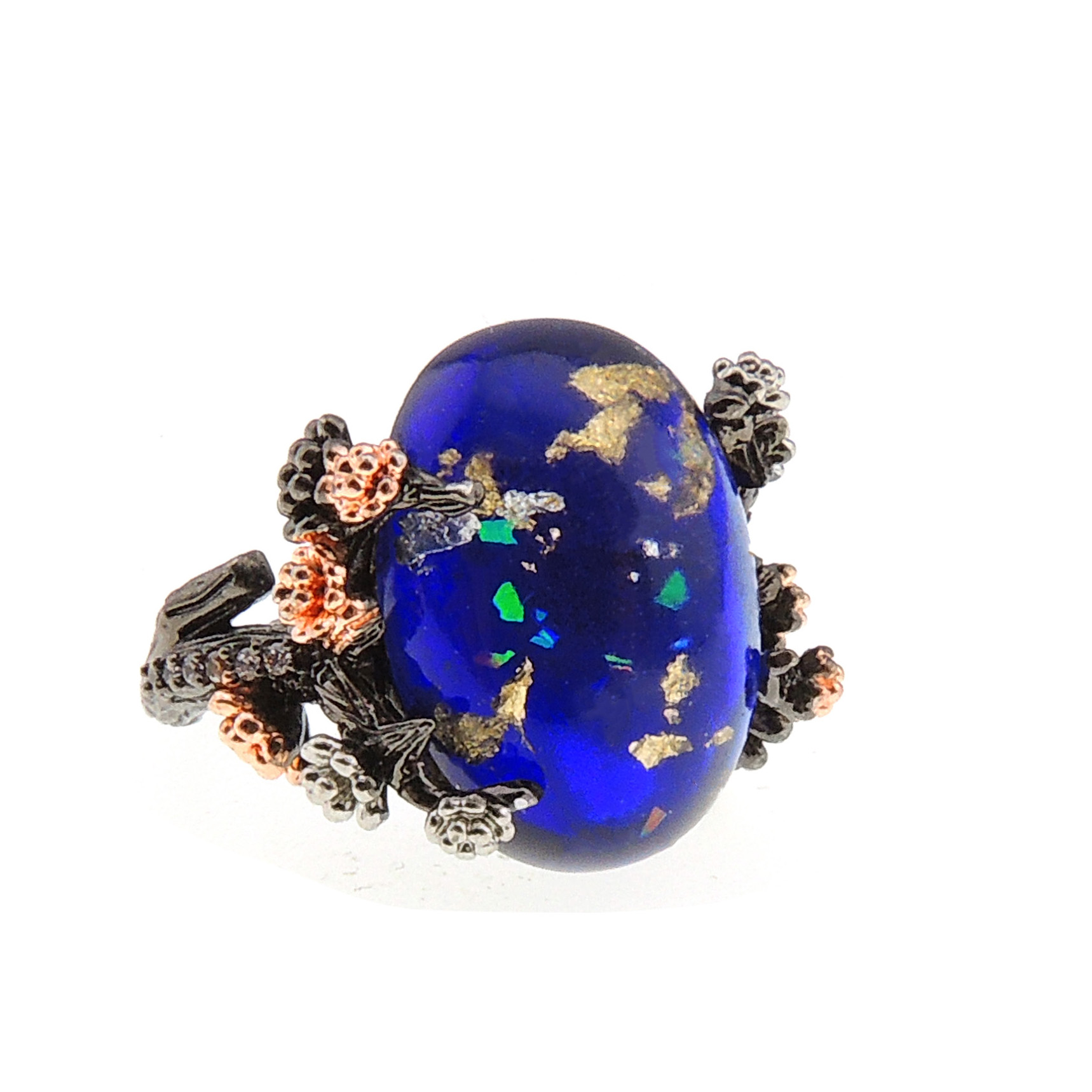 Henrietta Fire Opal Engagement Ring for Women Promise Ginger Lyne Collection - Picture 8 of 25