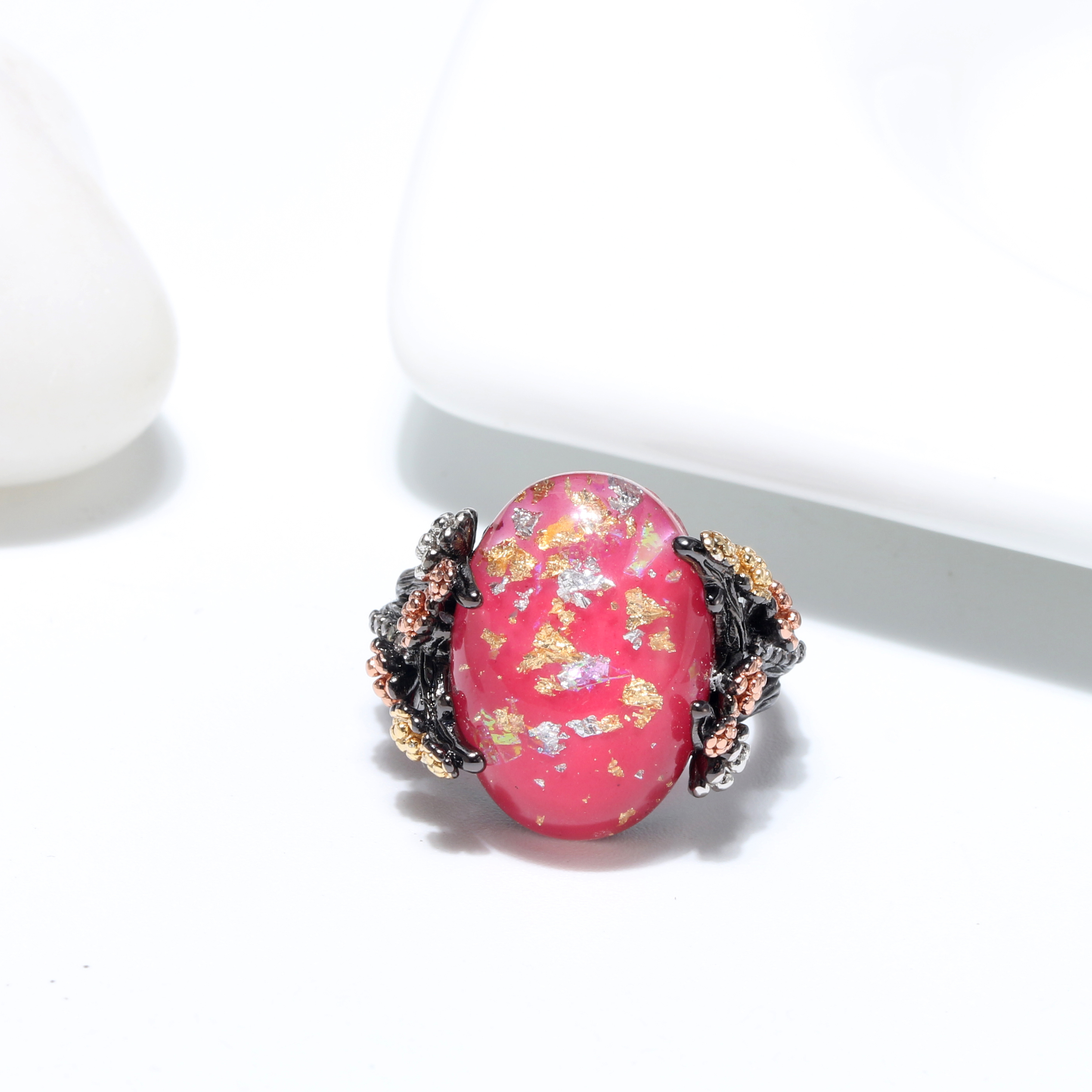 Henrietta Fire Opal Engagement Ring for Women Promise Ginger Lyne Collection - Picture 23 of 25