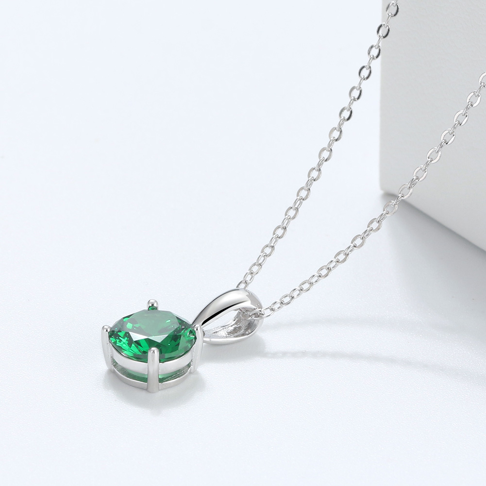 Solitaire Birthstone Necklace for Women Cz Sterling Silver Ginger Lyne - Picture 33 of 43