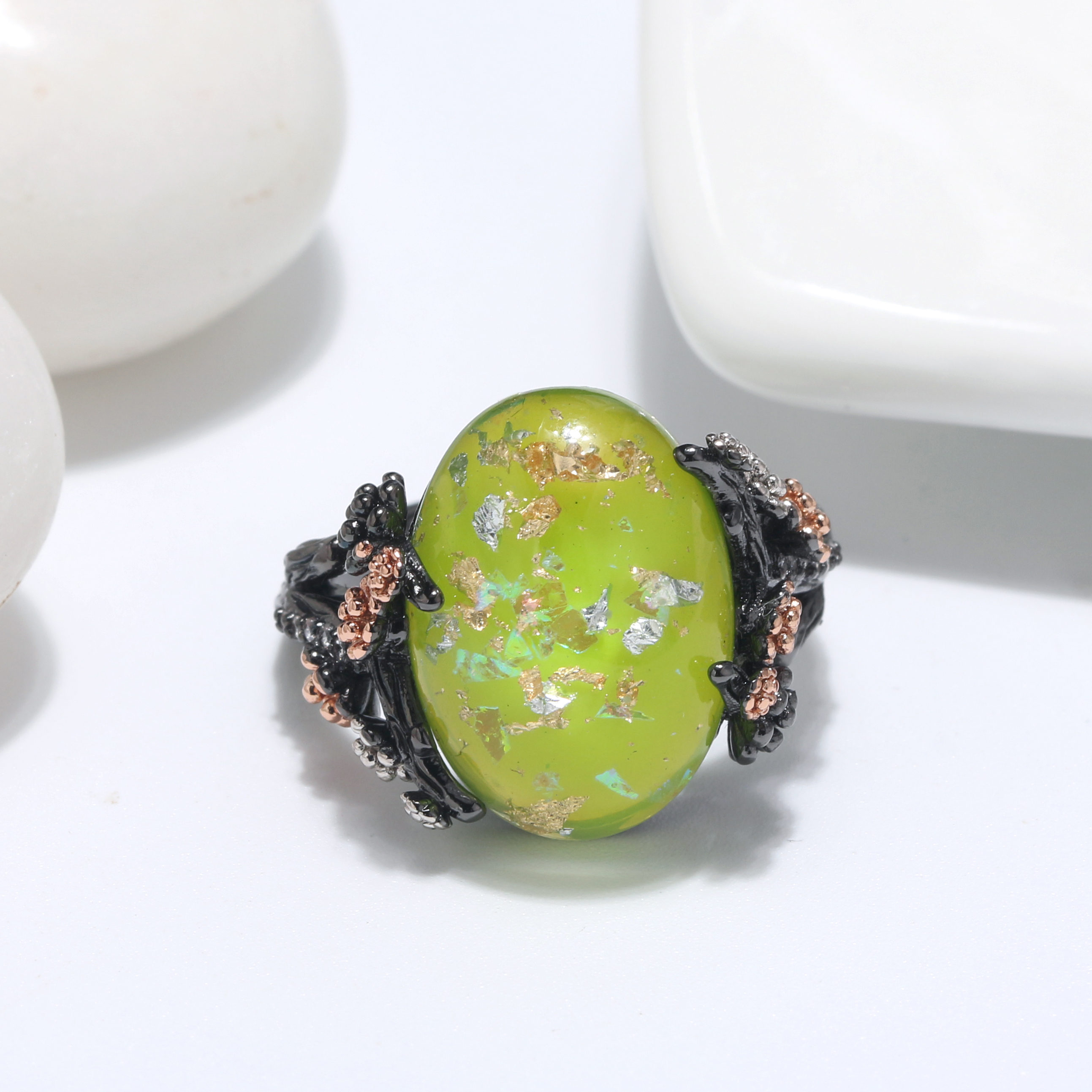 Henrietta Fire Opal Engagement Ring for Women Promise Ginger Lyne Collection - Picture 14 of 25
