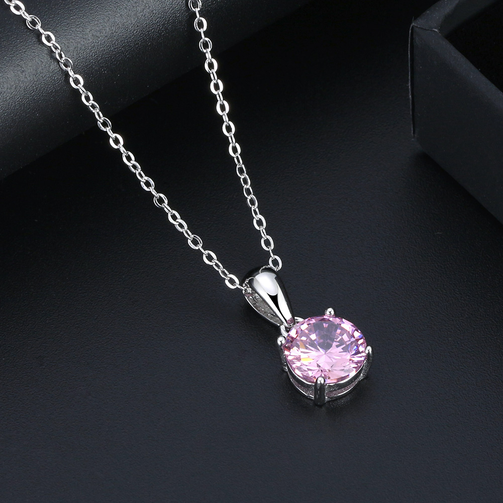 Solitaire Birthstone Necklace for Women Cz Sterling Silver Ginger Lyne - Picture 38 of 43