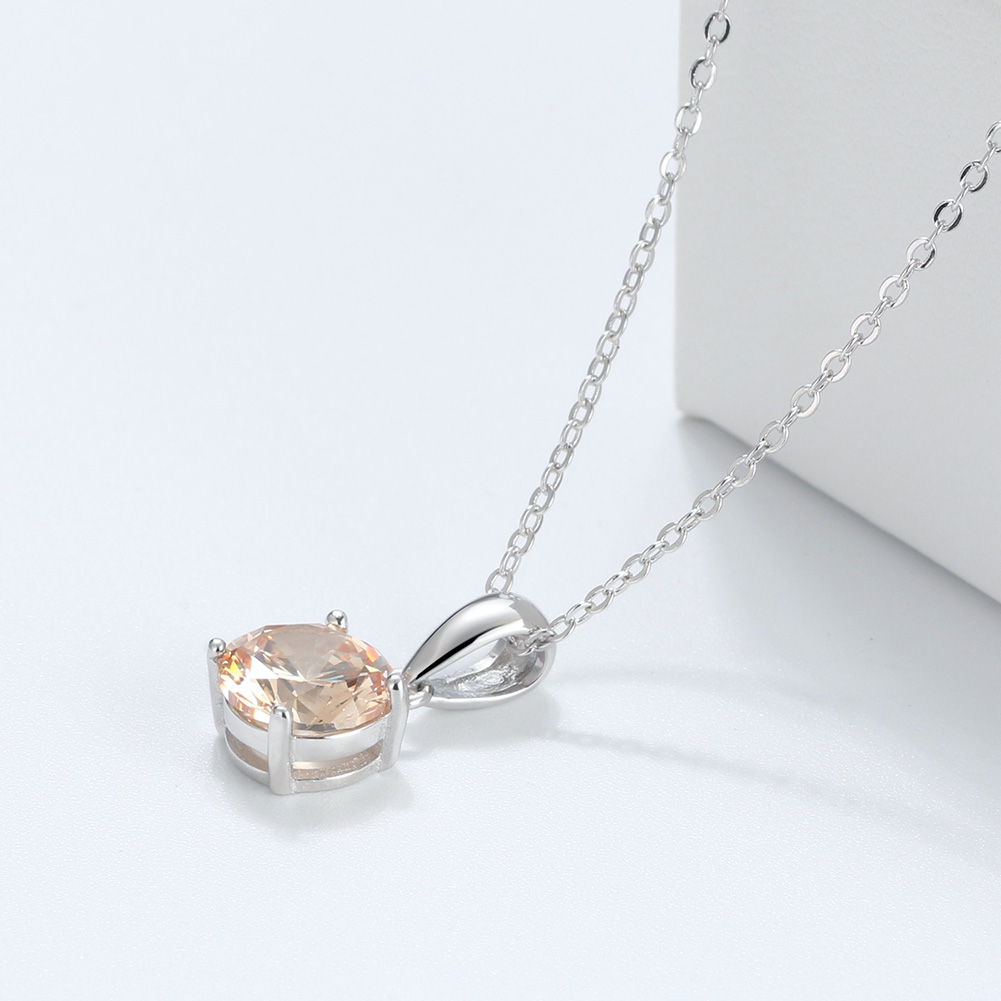Solitaire Birthstone Necklace for Women Cz Sterling Silver Ginger Lyne - Picture 36 of 43