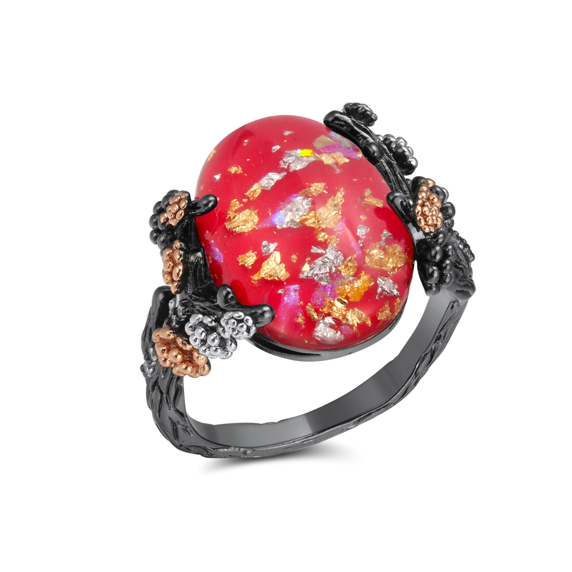 Henrietta Fire Opal Engagement Ring for Women Promise Ginger Lyne Collection - Picture 22 of 25