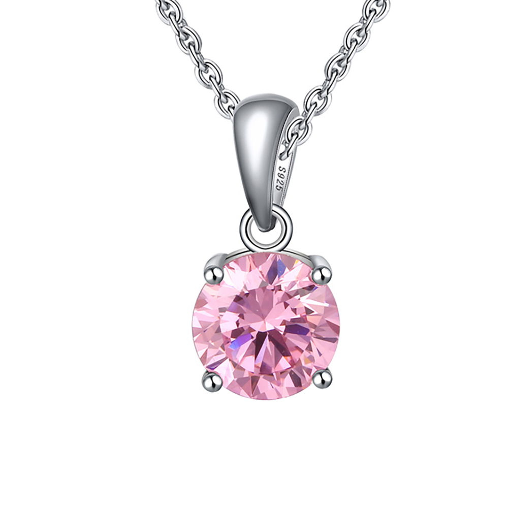 Solitaire Birthstone Necklace for Women Cz Sterling Silver Ginger Lyne - Picture 37 of 43