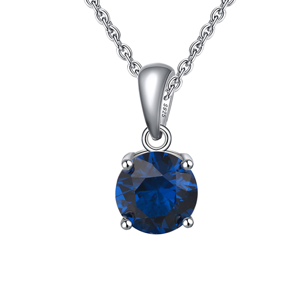 Solitaire Birthstone Necklace for Women Cz Sterling Silver Ginger Lyne - Picture 40 of 43
