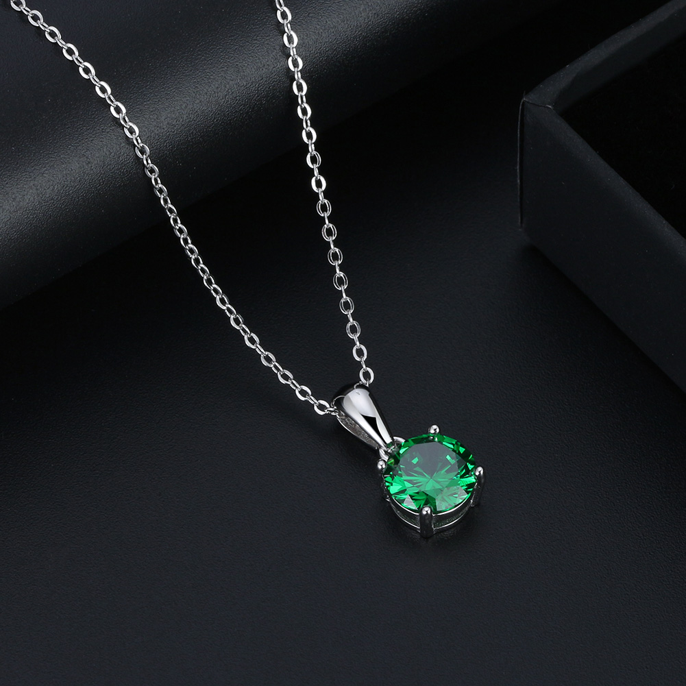 Solitaire Birthstone Necklace for Women Cz Sterling Silver Ginger Lyne - Picture 32 of 43