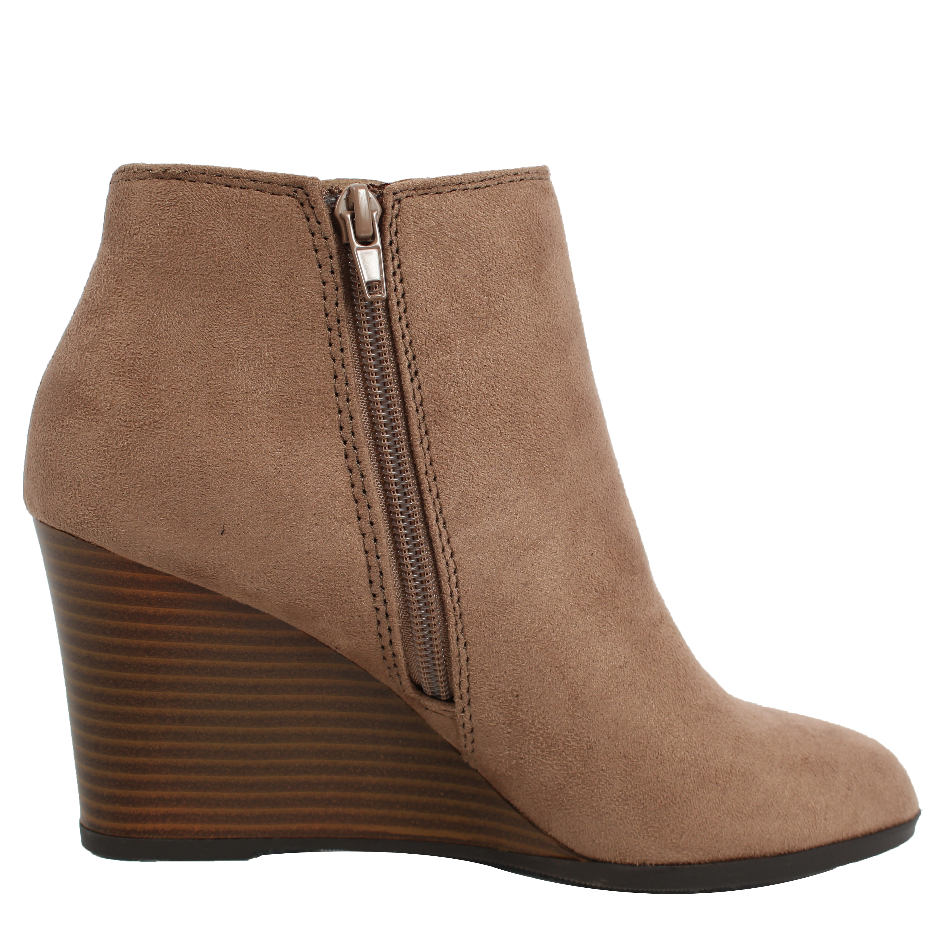 womens wedge ankle booties