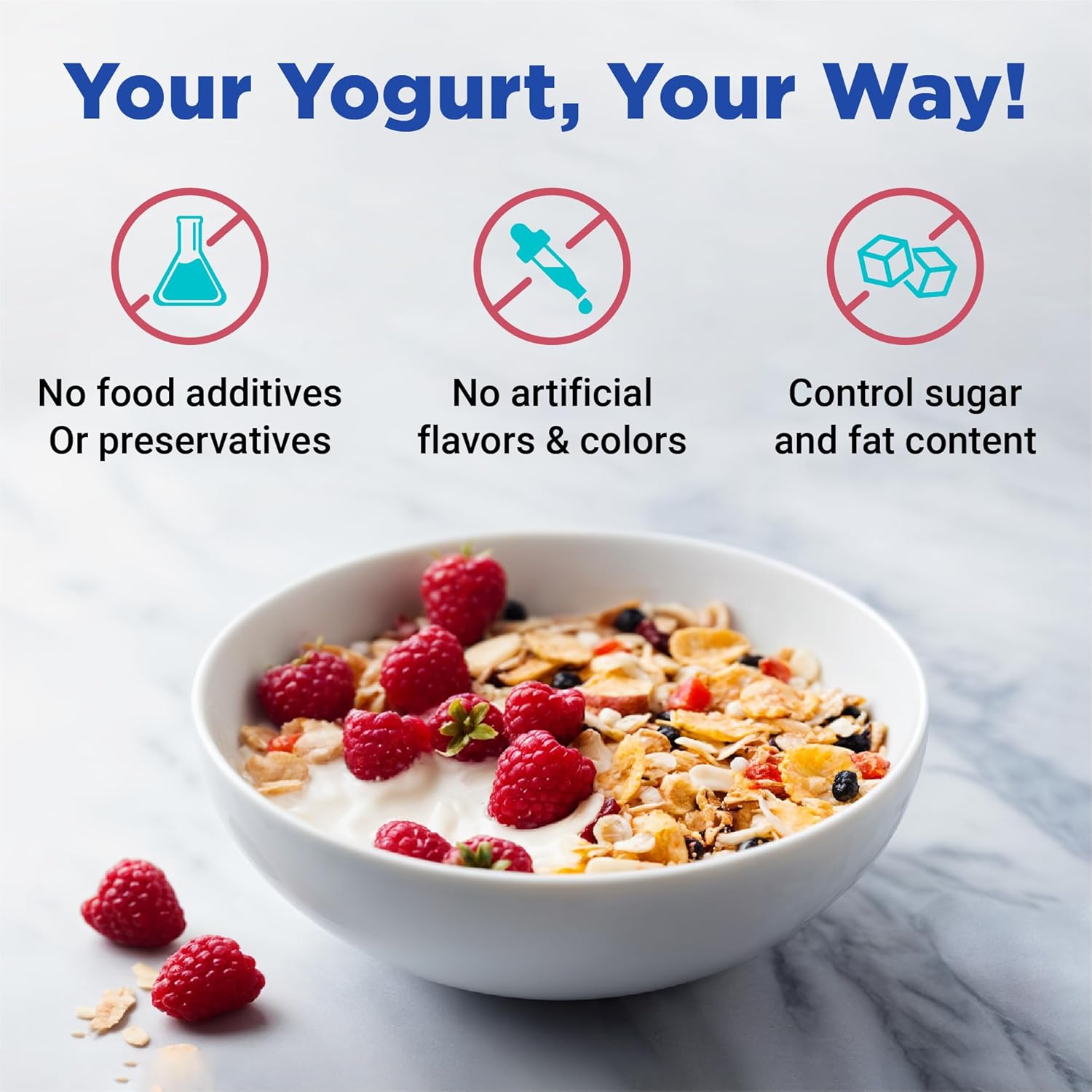 Ultimate Probiotic Yogurt Maker with Adjustable Temperature & Time Control -