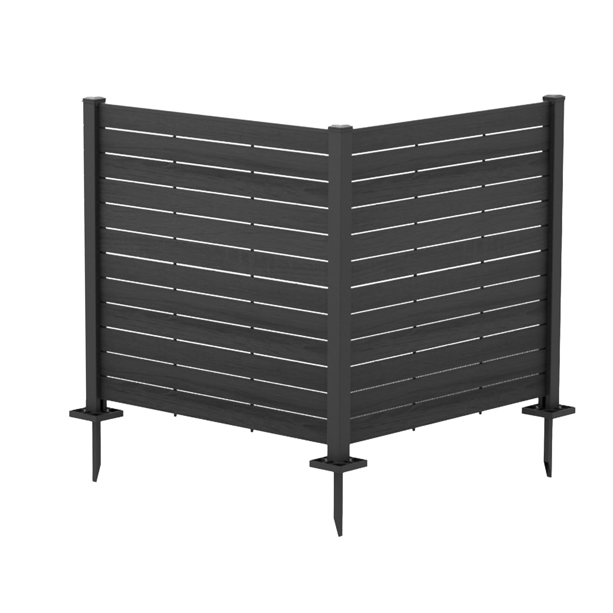 Kozyard 50″ W x 48″ H Outdoor Privacy Screens Aluminum Post Framed Flat Fence